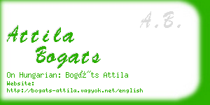 attila bogats business card